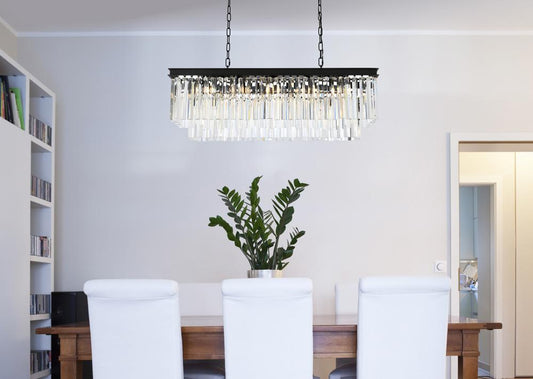 Elegant Furniture & Lighting - Sydney 12 light Matte Black Chandelier Clear Royal Cut Crystal - 1202D40MB/RC veiw 1