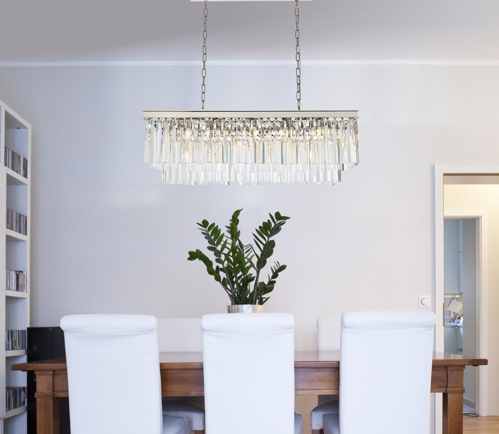Elegant Furniture & Lighting - Sydney 12 light polished nickel Chandelier Clear Royal Cut Crystal - 1202D40PN/RC veiw 1