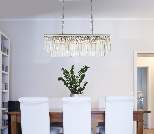 Elegant Furniture & Lighting - Sydney 12 light polished nickel Chandelier Clear Royal Cut Crystal - 1202D40PN/RC veiw 1