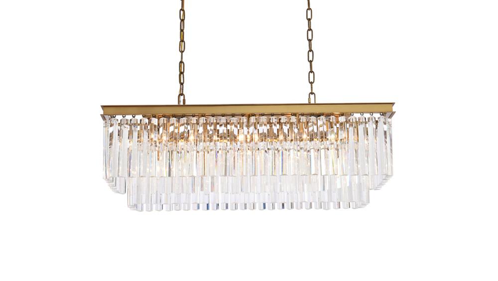Elegant Furniture & Lighting Sydney 40 inch Rectangle Crystal Chandelier