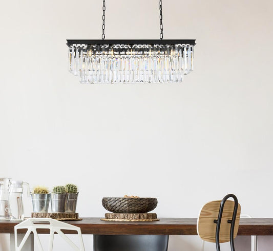 Elegant Furniture & Lighting - Sydney 12 light Matte Black Chandelier Clear Royal Cut Crystal - 1232D40MB/RC veiw 1