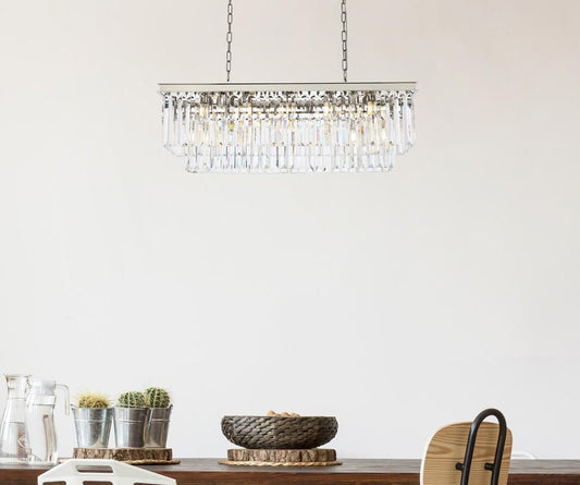 Elegant Furniture & Lighting - Sydney 12 light polished nickel Chandelier Clear Royal Cut Crystal - 1232D40PN/RC veiw 1