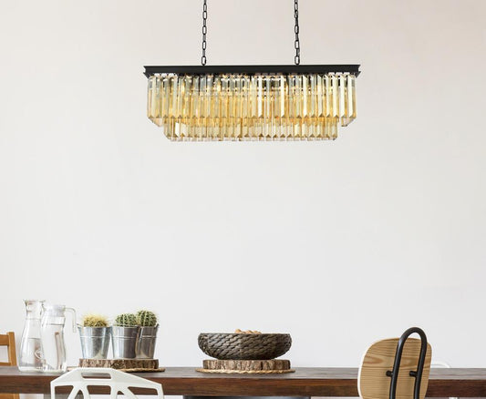 Elegant Furniture & Lighting - Sydney 12 light Matte Black Chandelier Golden Teak (Smoky) Royal Cut Crystal - 1232D40MB-GT/RC veiw 1
