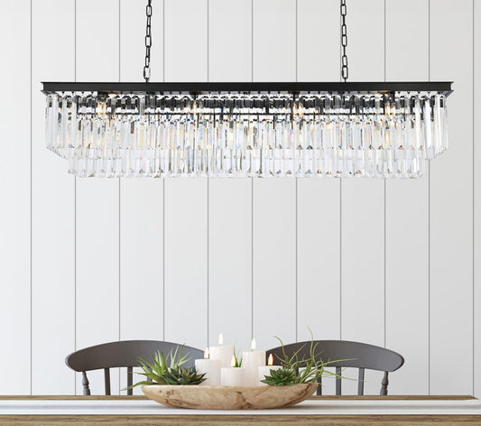 Elegant Furniture & Lighting - Sydney 12 light Matte Black Chandelier Clear Royal Cut Crystal - 1232D60MB/RC veiw 1