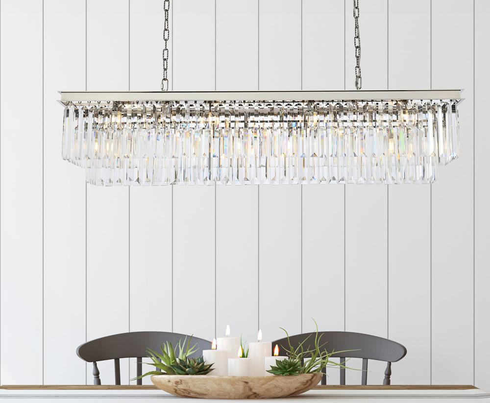 Elegant Furniture & Lighting - Sydney 12 light polished nickel Chandelier Clear Royal Cut Crystal - 1232D60PN/RC veiw 1