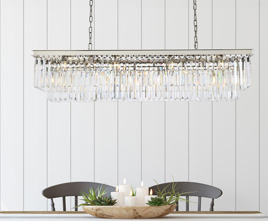 Elegant Furniture & Lighting - Sydney 12 light polished nickel Chandelier Clear Royal Cut Crystal - 1232D60PN/RC veiw 1