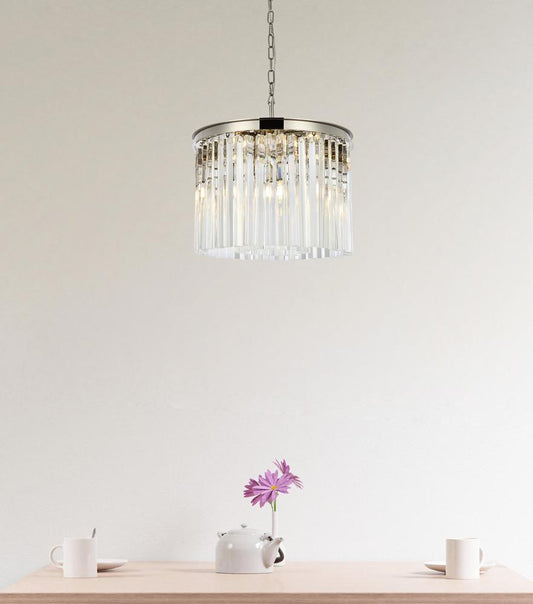 Elegant Furniture & Lighting - Sydney 6 light polished nickel Pendant Clear Royal Cut Crystal - 1208D20PN/RC veiw 1