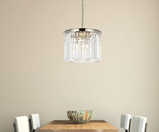 Elegant Furniture & Lighting - Sydney 6 light polished nickel Pendant Clear Royal Cut Crystal - 1238D20PN/RC veiw 1