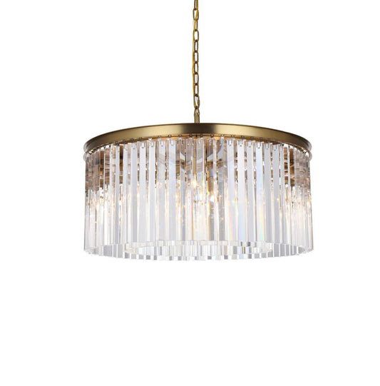Elegant Furniture & Lighting - Sydney 31.5 inch round crystal chandelier in satin gold - 1208D31SG/RC veiw 1