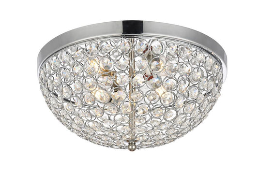 Elegant Furniture & Lighting - Taye Flushmount D13.5 H6.3 Lt:3 Chrome Finish - LD5012F13C veiw 1