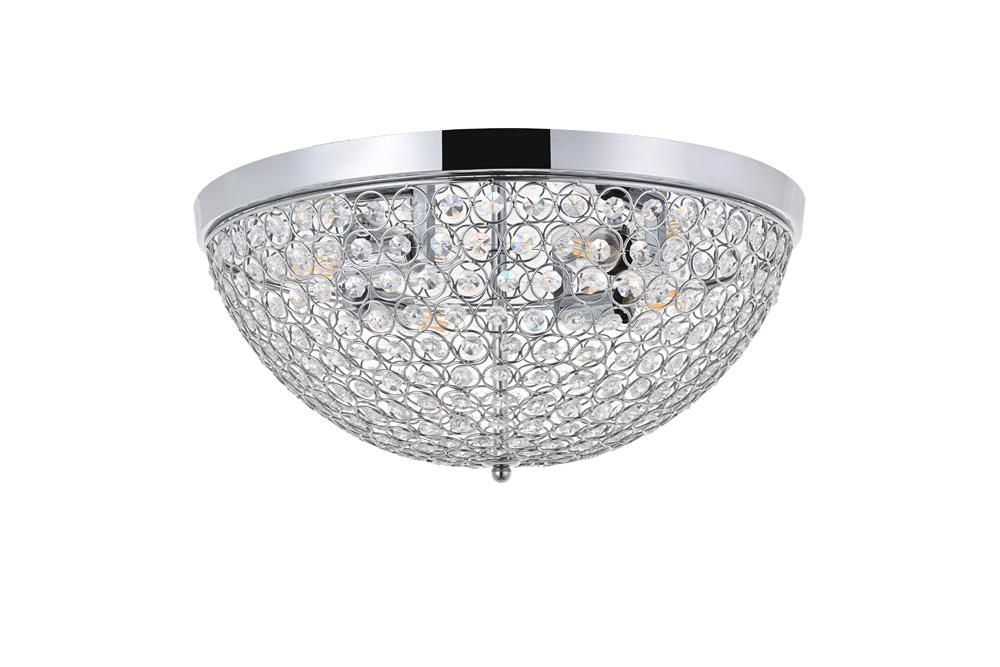 Elegant Furniture & Lighting - Taye 4 light Chrome Flush Mount - LD5012F18C veiw 1