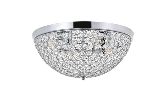 Elegant Furniture & Lighting - Taye 4 light Chrome Flush Mount - LD5012F18C veiw 1