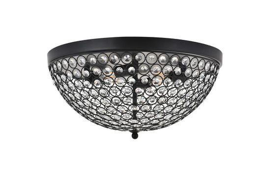 Elegant Furniture & Lighting - Taye 4 light Matte Black Flush Mount - LD5012F18MB veiw 1