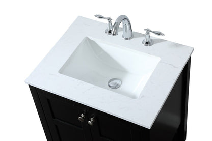 Elegant Furniture & Lighting - Theo 24 inch Single bathroom vanity in black - VF16424BK veiw 3