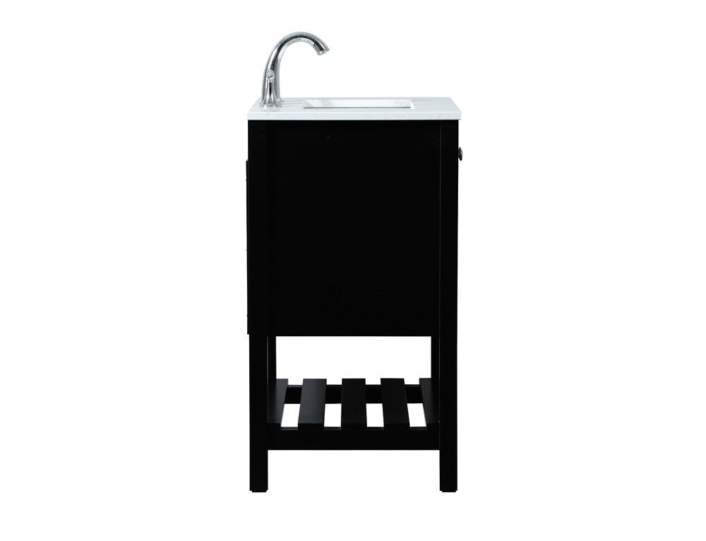 Elegant Furniture & Lighting - Theo 24 inch Single bathroom vanity in black - VF16424BK veiw 7
