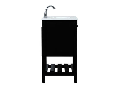 Elegant Furniture & Lighting - Theo 24 inch Single bathroom vanity in black - VF16424BK veiw 7