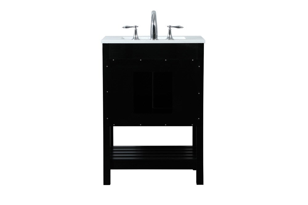 Elegant Furniture & Lighting - Theo 24 inch Single bathroom vanity in black - VF16424BK veiw 8
