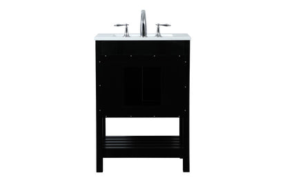 Elegant Furniture & Lighting - Theo 24 inch Single bathroom vanity in black - VF16424BK veiw 8