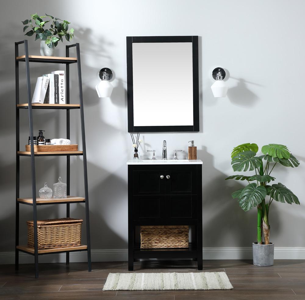 Elegant Furniture & Lighting - Theo 24 inch Single bathroom vanity in black - VF16424BK veiw 11