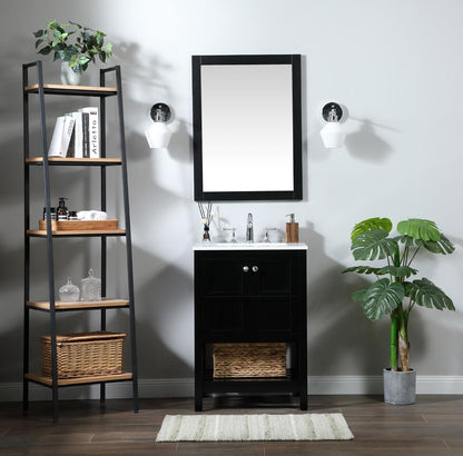 Elegant Furniture & Lighting - Theo 24 inch Single bathroom vanity in black - VF16424BK veiw 11