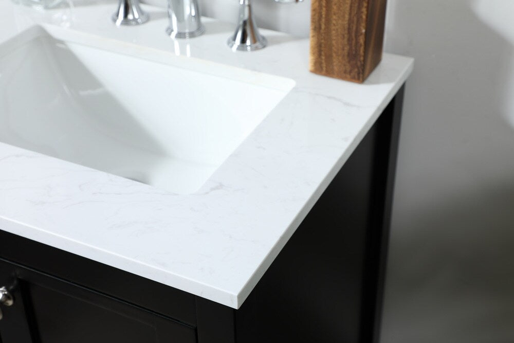 Elegant Furniture & Lighting - Theo 24 inch Single bathroom vanity in black - VF16424BK veiw 12