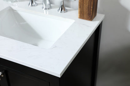 Elegant Furniture & Lighting - Theo 24 inch Single bathroom vanity in black - VF16424BK veiw 12