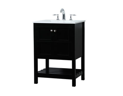 Elegant Furniture & Lighting - Theo 24 inch Single bathroom vanity in black - VF16424BK veiw 14
