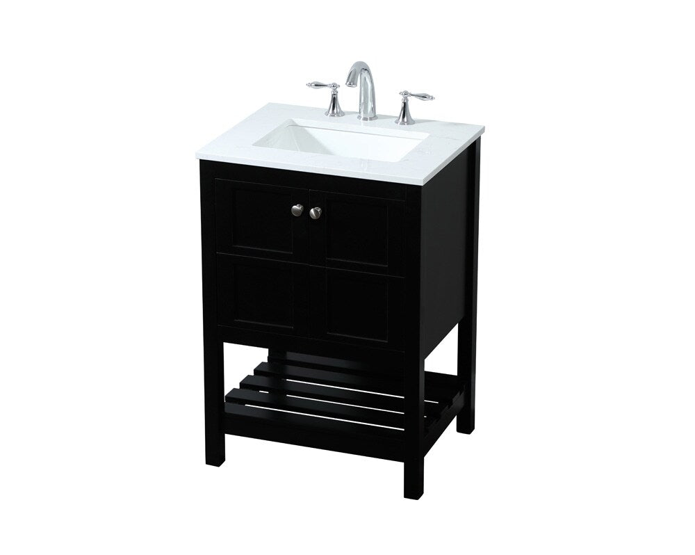 Elegant Furniture & Lighting - Theo 24 inch Single bathroom vanity in black - VF16424BK veiw 15