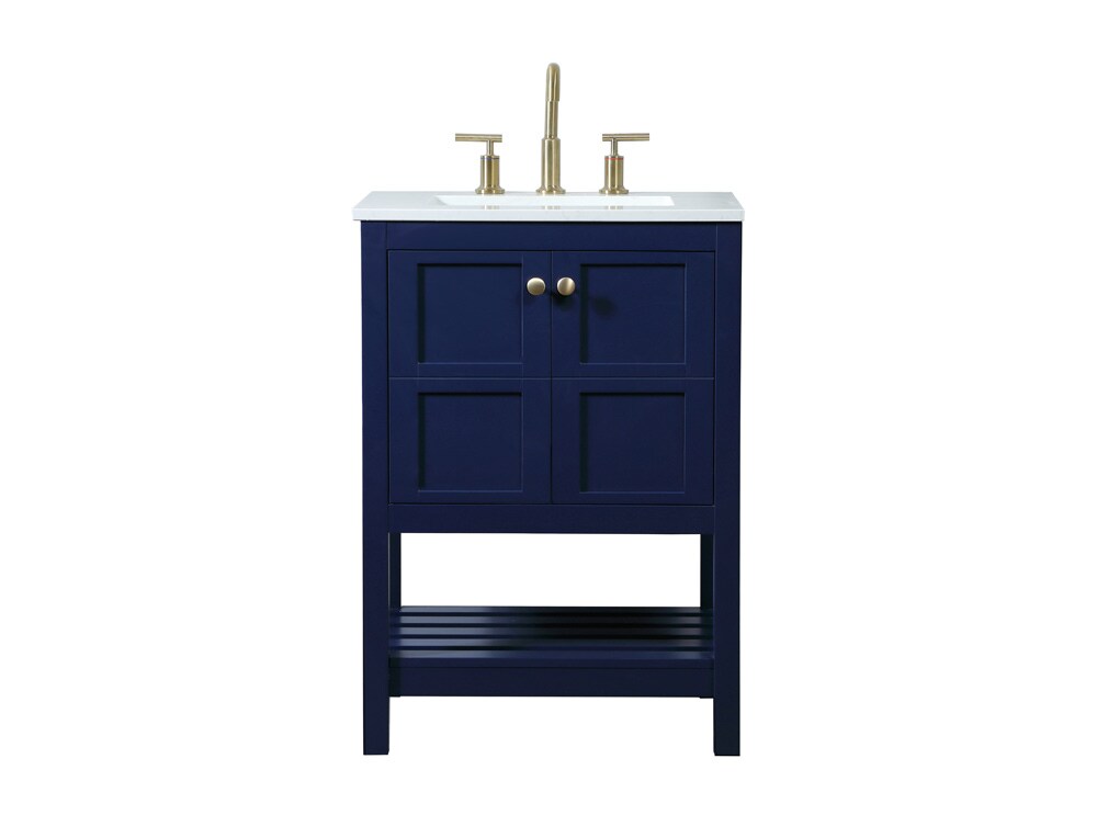 Elegant Furniture & Lighting - Theo 24 inch Single bathroom vanity in blue - VF16424BL veiw 1
