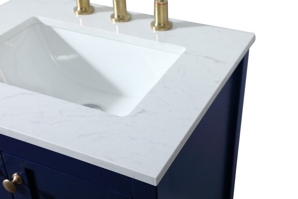 Elegant Furniture & Lighting - Theo 24 inch Single bathroom vanity in blue - VF16424BL veiw 4