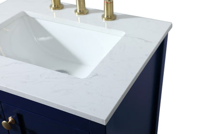 Elegant Furniture & Lighting - Theo 24 inch Single bathroom vanity in blue - VF16424BL veiw 4