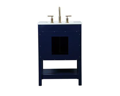 Elegant Furniture & Lighting - Theo 24 inch Single bathroom vanity in blue - VF16424BL veiw 8