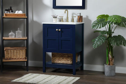 Elegant Furniture & Lighting - Theo 24 inch Single bathroom vanity in blue - VF16424BL veiw 9