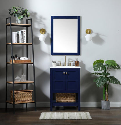 Elegant Furniture & Lighting - Theo 24 inch Single bathroom vanity in blue - VF16424BL veiw 11