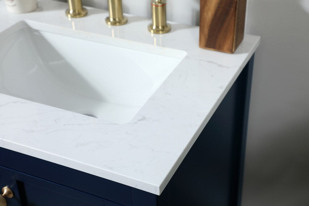 Elegant Furniture & Lighting - Theo 24 inch Single bathroom vanity in blue - VF16424BL veiw 12