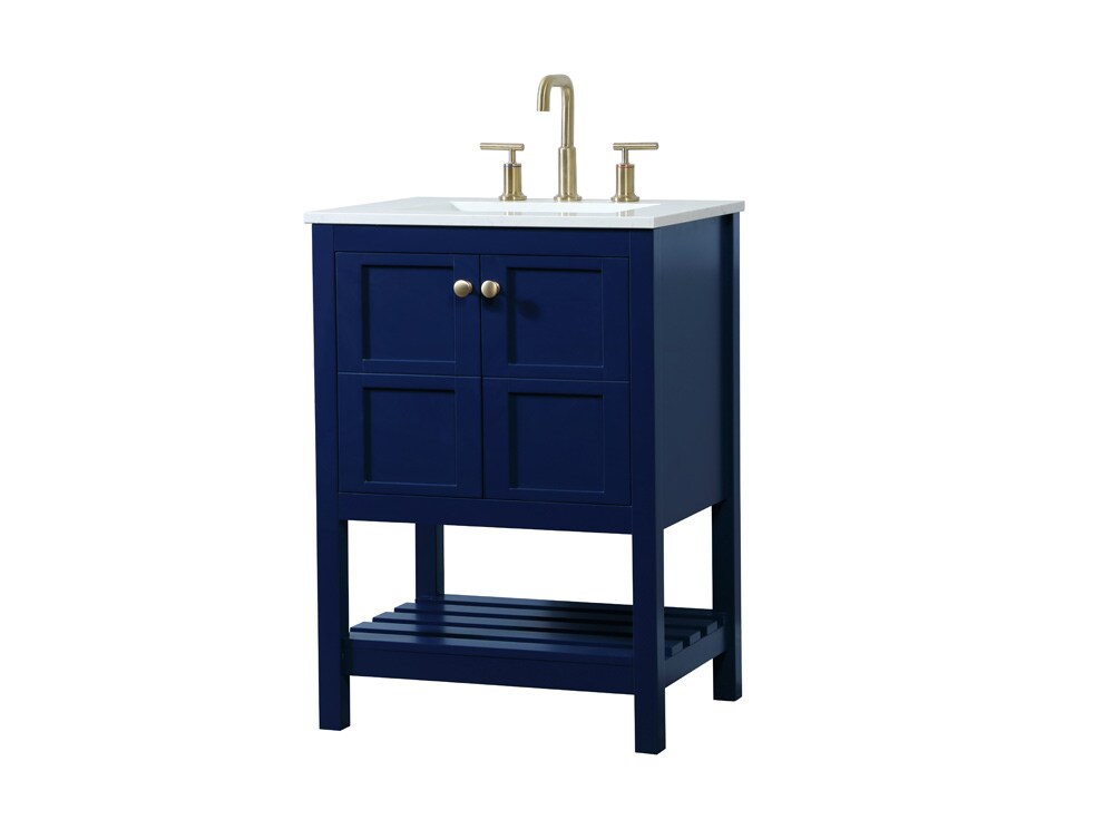 Elegant Furniture & Lighting - Theo 24 inch Single bathroom vanity in blue - VF16424BL veiw 14