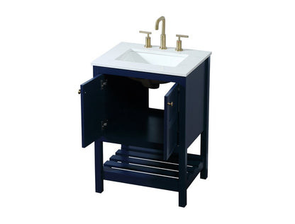 Elegant Furniture & Lighting - Theo 24 inch Single bathroom vanity in blue - VF16424BL veiw 16