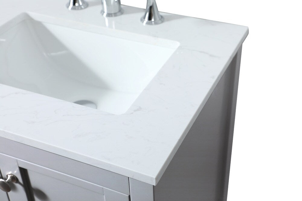 Elegant Furniture & Lighting - Theo 24 inch Single bathroom vanity in grey - VF16424GR veiw 4