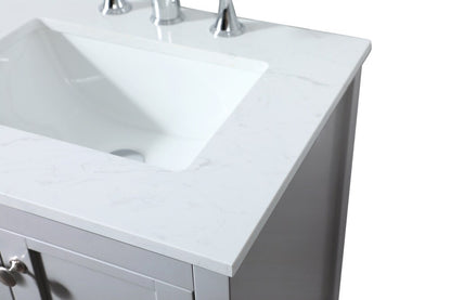 Elegant Furniture & Lighting - Theo 24 inch Single bathroom vanity in grey - VF16424GR veiw 4