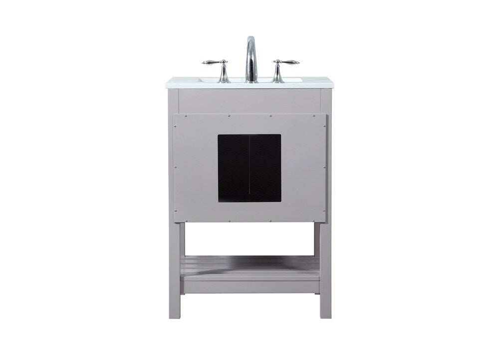Elegant Furniture & Lighting - Theo 24 inch Single bathroom vanity in grey - VF16424GR veiw 8