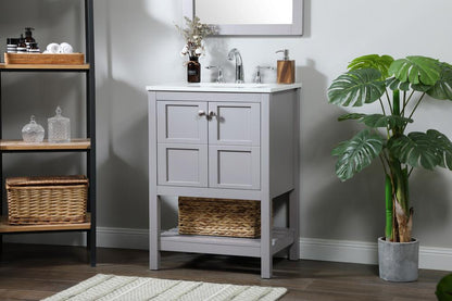 Elegant Furniture & Lighting - Theo 24 inch Single bathroom vanity in grey - VF16424GR veiw 9