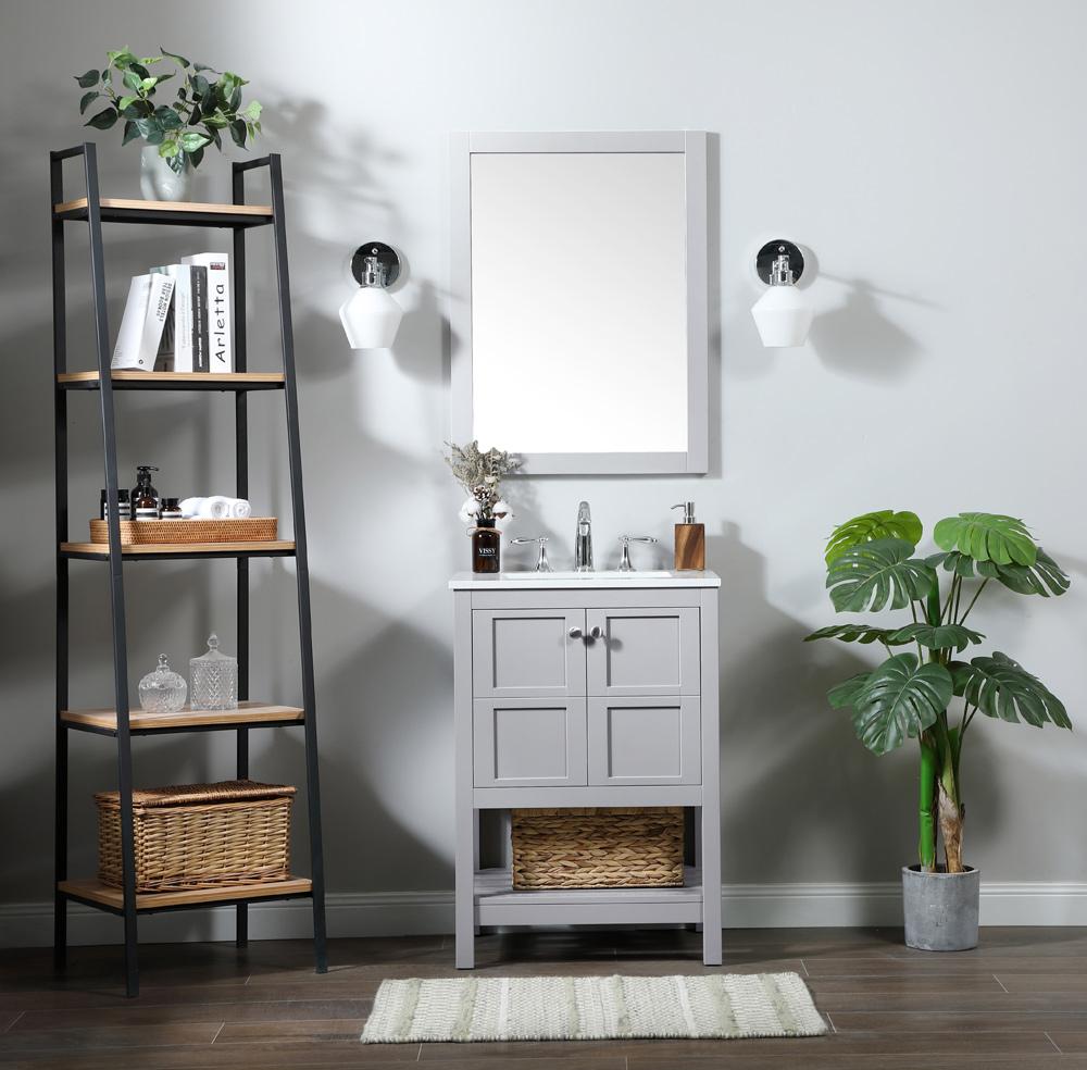 Elegant Furniture & Lighting - Theo 24 inch Single bathroom vanity in grey - VF16424GR veiw 11