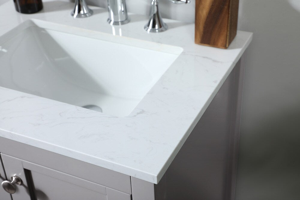 Elegant Furniture & Lighting - Theo 24 inch Single bathroom vanity in grey - VF16424GR veiw 12