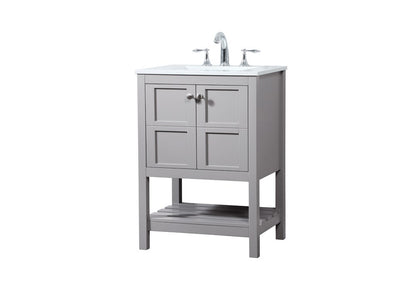 Elegant Furniture & Lighting - Theo 24 inch Single bathroom vanity in grey - VF16424GR veiw 14