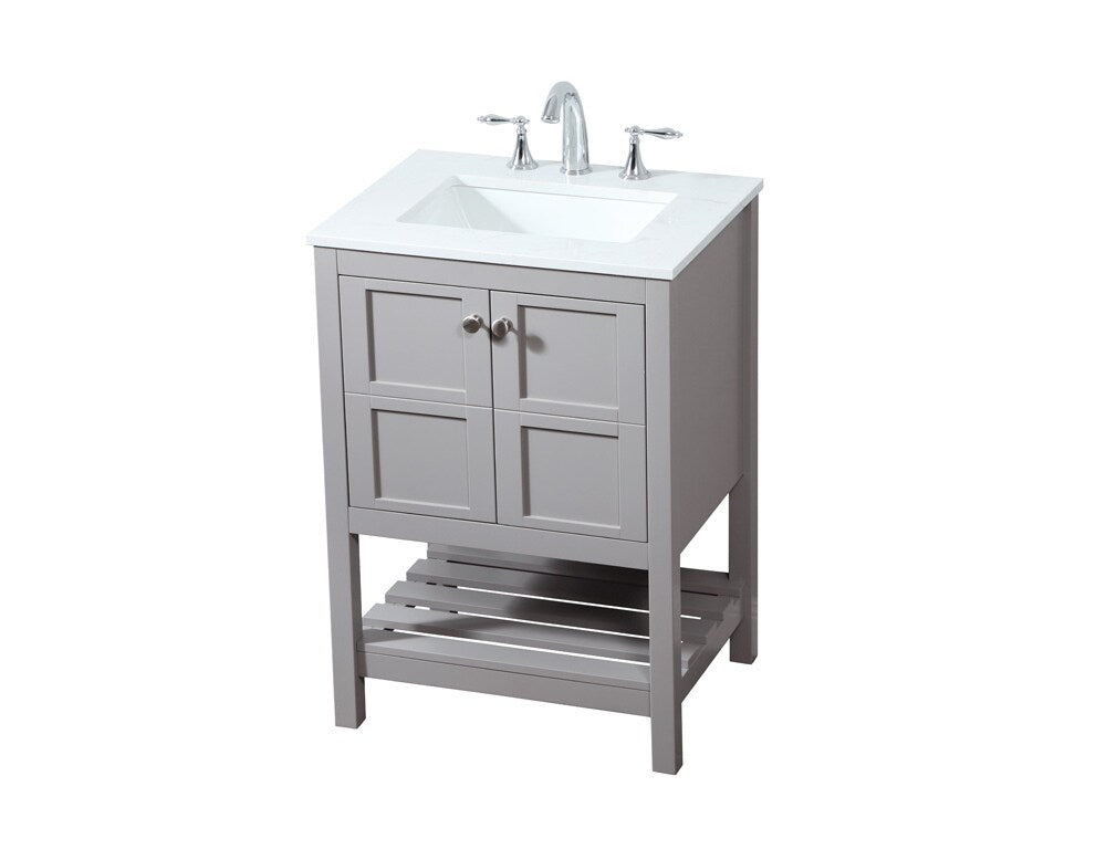 Elegant Furniture & Lighting - Theo 24 inch Single bathroom vanity in grey - VF16424GR veiw 15