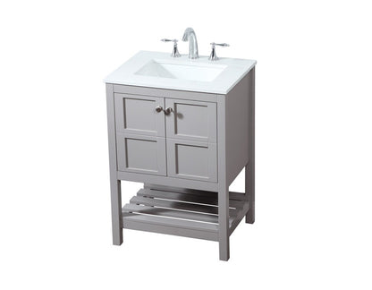 Elegant Furniture & Lighting - Theo 24 inch Single bathroom vanity in grey - VF16424GR veiw 15