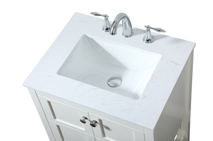 Elegant Furniture & Lighting - Theo 24 inch Single bathroom vanity in white - VF16424WH veiw 3