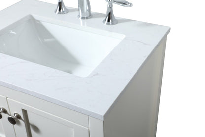 Elegant Furniture & Lighting - Theo 24 inch Single bathroom vanity in white - VF16424WH veiw 4