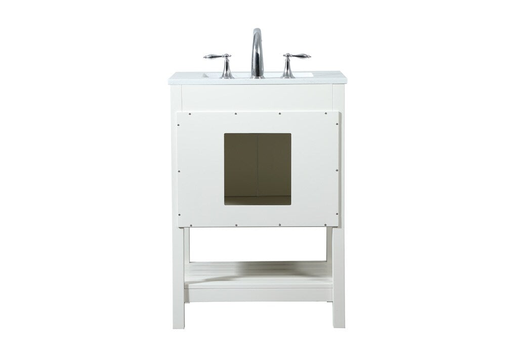 Elegant Furniture & Lighting - Theo 24 inch Single bathroom vanity in white - VF16424WH veiw 8