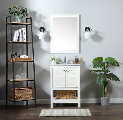 Elegant Furniture & Lighting - Theo 24 inch Single bathroom vanity in white - VF16424WH veiw 11